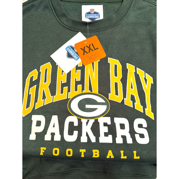 Green Bay Packers Officially Licensed Combine Green Sweatshirt XXL Pullover NEW - Picture 2 of 4